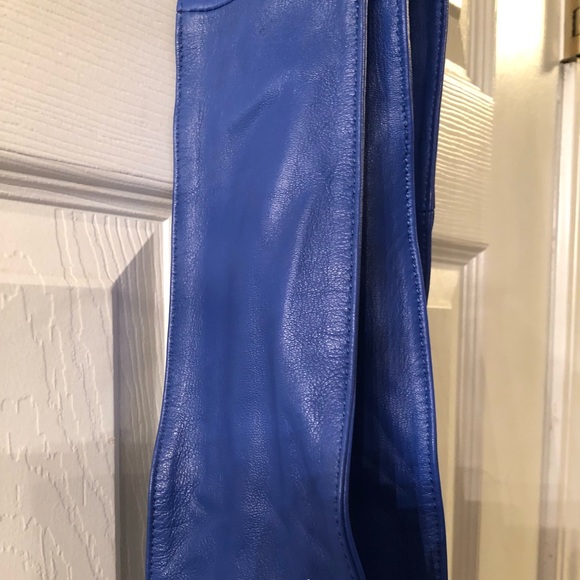 Sassy Jones BLUE Leather Yaya Wrap Belt (new/never worn) - Picture 4 of 5